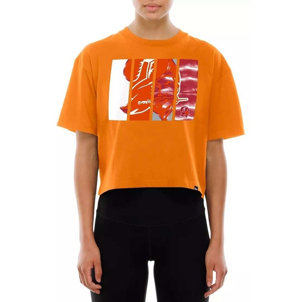NFL Team Apparel Tampa Bay Buccaneers Women XXL Orange NEW Graphic Crop Tee